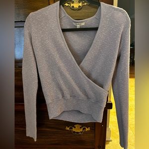 NWOT Madewell Lavender wrap sweater. Size XXS